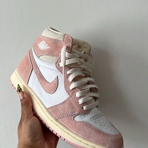 Women's Pink and White Sneakers